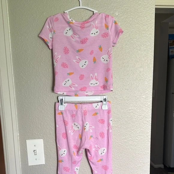 Charming Pink Bunny Pajama Set for Kids - Picture 5 of 5